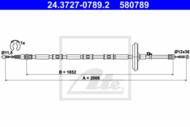 24.3727-0789.2 - Linka hamulca ręcznego ATE OPEL INSIGNIA 08- 4X4