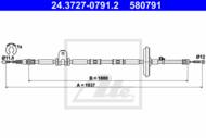 24.3727-0791.2 - Linka hamulca ręcznego ATE OPEL INSIGNIA 08-