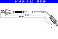 24.3727-1319.2 - Linka hamulca ręcznego ATE /tył L/ VOLVO S80 II 06-11