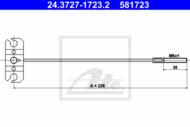 24.3727-1723.2 - Linka hamulca ręcznego ATE NISSAN PRIMERA 02-08