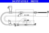 24.3727-2112.2 - Linka hamulca ręcznego ATE /L/ MITSUBISHI COLT 04-12