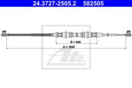 24.3727-2505.2 - Linka hamulca ręcznego ATE VAG OCTAVIA 96-99