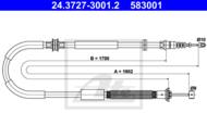 24.3727-3001.2 - Linka hamulca ręcznego ATE /L/ LANCIA DELTA 08-