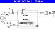 24.3727-3204.2 - Linka hamulca ręcznego ATE /tył L/ KIA CEED 06-