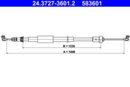 24.3727-3601.2 - Linka hamulca ręcznego ATE RENAULT CLIO GANDTOUR 08-12