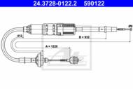 24.3728-0122.2 - Linka sprzęgła ATE VAG T4 90-03