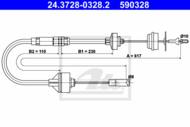 24.3728-0328.2 - Linka sprzęgła ATE PSA PARTNER 96-08 1.1 - 1.4