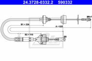 24.3728-0332.2 - Linka sprzęgła ATE (625mm) /regulacja automatyczna/ PSA XSARA 1.4-2.0 97-