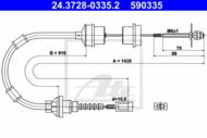 24.3728-0335.2 - Linka sprzęgła ATE FIAT DUCATO 02-06 2.8JTD