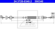 24.3728-0340.2 - Linka sprzęgła ATE PSA/FIAT