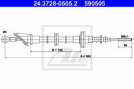 24.3728-0505.2 - Linka sprzęgła ATE FIAT PANDA 86-02