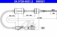 24.3728-0521.2 - Linka sprzęgła ATE FIAT PUNTO 93-94