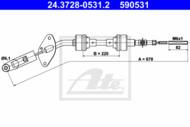 24.3728-0531.2 - Linka sprzęgła ATE FIAT FIORINO 93-01