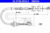 24.3728-0534.2 - Linka sprzęgła ATE FIAT DUCATO 94-02