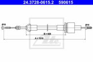 24.3728-0615.2 - Linka sprzęgła ATE FORD