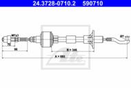 24.3728-0710.2 - Linka sprzęgła ATE OPEL CORSA A 82-92