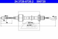 24.3728-0720.2 - Linka sprzęgła ATE OPEL CORSA B 93-94