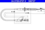 24.3728-0727.2 - Linka sprzęgła ATE OPEL AGILA 00-07 1.0