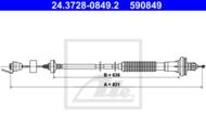 24.3728-0849.2 - Linka sprzęgła ATE (828mm) /reg.automatyczna/ PSA 206 1.4-2.0 00-