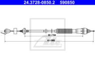 24.3728-0850.2 - Linka sprzęgła ATE PSA PARTNER 96- /diesel/