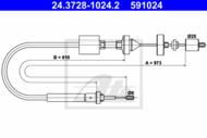 24.3728-1024.2 - Linka sprzęgła ATE RENAULT MEGANE 97-02 1.9DTI