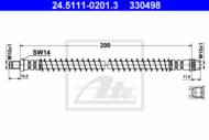 24.5111-0201.3 - Przewód hamulcowy elastyczny ATE PSA