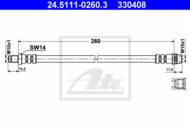 24.5111-0260.3 - Przewód hamulcowy elastyczny ATE RENAULT