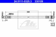 24.5111-0325.3 - Przewód hamulcowy elastyczny ATE /przód L/ RENAULT KANGOO 98-