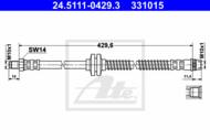 24.5111-0429.3 - Przewód hamulcowy elastyczny ATE /P/ RENAULT MEGANE II 03-