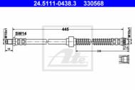24.5111-0438.3 - Przewód hamulcowy elastyczny ATE /P/ PSA BERLINGO 96-08