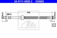 24.5111-0550.3 - Przewód hamulcowy elastyczny ATE /przód/ PSA C5 01-08