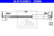 24.5112-0300.3 - Przewód hamulcowy elastyczny ATE PSA