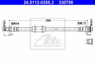 24.5112-0355.3 - Przewód hamulcowy elastyczny ATE FIAT