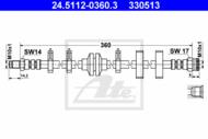 24.5112-0360.3 - Przewód hamulcowy elastyczny ATE /przód/ FIAT TIPO 88-93