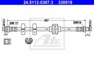 24.5112-0387.3 - Przewód hamulcowy elastyczny ATE /przód L/ FIAT BRAVA 95-01