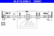 24.5112-0384.3 - Przewód hamulcowy elastyczny ATE /przód/ FIAT TIPO 88-93