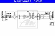 24.5112-0465.3 - Przewód hamulcowy elastyczny ATE PSA JUMPER/BOXER 94- 485mm /FIAT DUCATO 94-