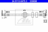 24.5112-0475.3 - Przewód hamulcowy elastyczny ATE /przód/ FIAT DOBLO 01-05