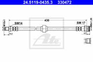 24.5119-0435.3 - Przewód hamulcowy elastyczny ATE /przód/ PSA BX 82-93