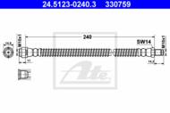 24.5123-0240.3 - Przewód hamulcowy elastyczny ATE /tył/ DB W220