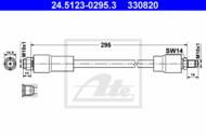 24.5123-0295.3 - Przewód hamulcowy elastyczny ATE /P/ DB VANEO 02-05