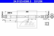 24.5123-0380.3 - Przewód hamulcowy elastyczny ATE /przód/ DB W220