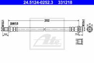 24.5124-0252.3 - Przewód hamulcowy elastyczny ATE 