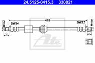 24.5125-0415.3 - Przewód hamulcowy elastyczny ATE /tył/ MINI 03-