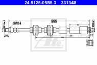 24.5125-0555.3 - Przewód hamulcowy elastyczny ATE 