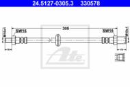 24.5127-0305.3 - Przewód hamulcowy elastyczny ATE 