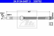 24.5134-0457.3 - Przewód hamulcowy elastyczny ATE /przód/ RENAULT MASTER 00-
