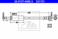 24.5137-0455.3 - Przewód hamulcowy elastyczny ATE /P/ DB SPRINTER 06-