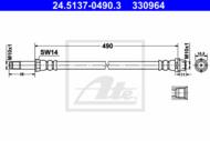 24.5137-0490.3 - Przewód hamulcowy elastyczny ATE DB SPRINTER 06-