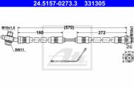 24.5157-0273.3 - Przewód hamulcowy elastyczny ATE /tył P/ BMW E3 X5 00-07